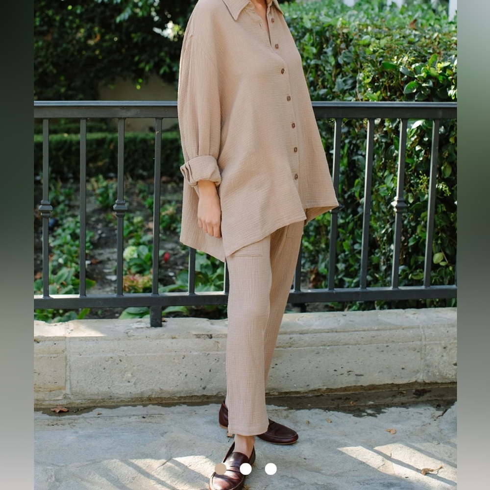 Rachel Pally Gauze Rami Pant - Tobacco - size S